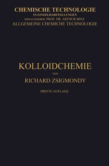 bokomslag Kolloidchemie Ein Lehrbuch
