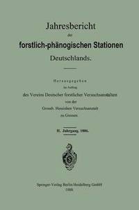 bokomslag Jahresbericht der forstlich-phnologischen Stationen Deutschlands