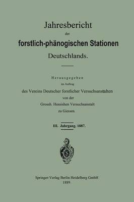 bokomslag Jahresbericht der forstlich-phnologischen Stationen Deutschlands