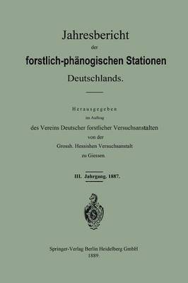 Jahresbericht der forstlich-phnologischen Stationen Deutschlands 1