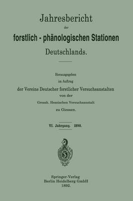 bokomslag Jahresbericht der forstlich-phnologischen Stationen Deutschlands