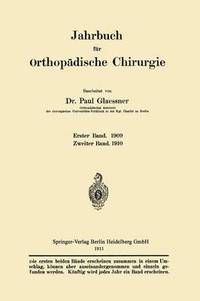bokomslag Jahrbuch fr orthopdische Chirurgie