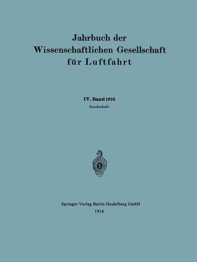 bokomslag Jahrbuch der Wissenschaftlichen Gesellschaft fr Luftfahrt