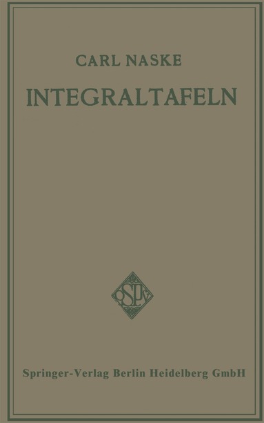 Carl Naske - Integraltafeln, Häftad