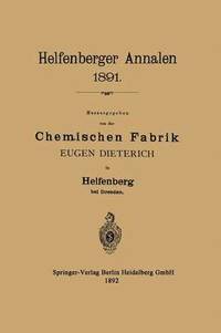 bokomslag Helfenberger Annalen 1891