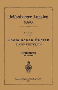 bokomslag Helfenberger Annalen 1890