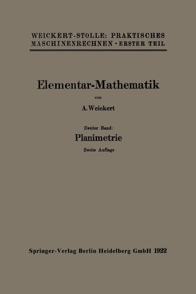 bokomslag Elementar-Mathematik