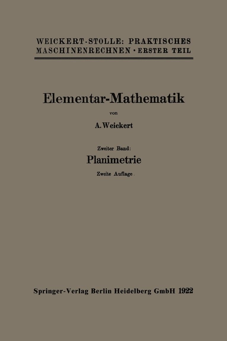 Elementar-Mathematik 1