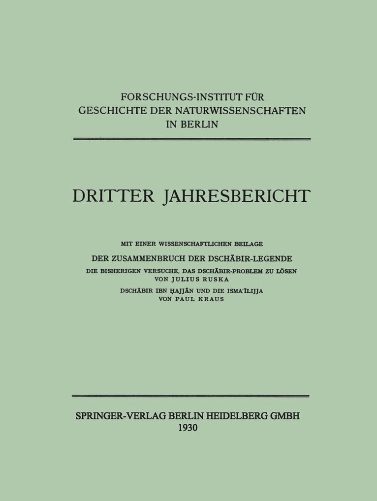 Dritter Jahresbericht 1