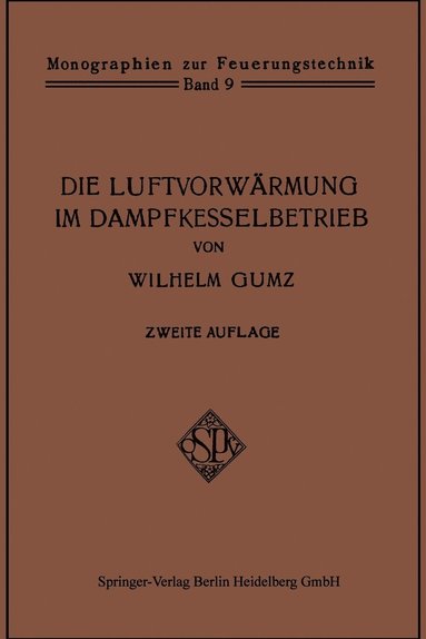 bokomslag Die Luftvorwrmung im Dampfkesselbetrieb