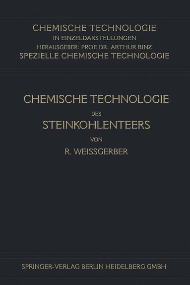 bokomslag Chemische Technologie des Steinkohlenteers