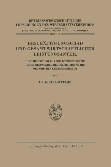 bokomslag Beschftigungsgrad und Gesamtwirtschaftlicher Leistungsanteil