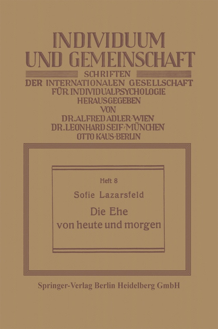 Die Ehe von heute und morgen