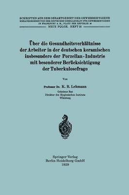 bokomslag ber die Gesundheitsverhltnisse der Arbeiter in der deutschen keramischen insbesondere der Porzellan - Industrie mit besonderer Bercksichtigung der Tuberkulosefrage