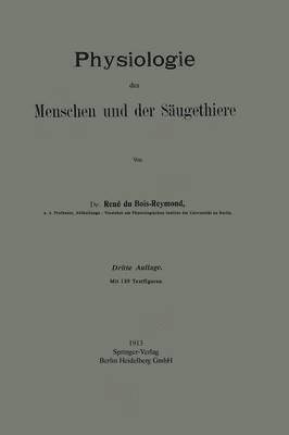 bokomslag Physiologie des Menschen und der Sugethiere