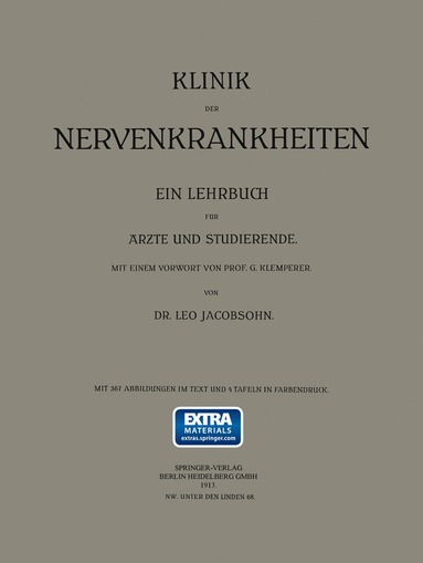 bokomslag Klinik der Nervenkrankheiten