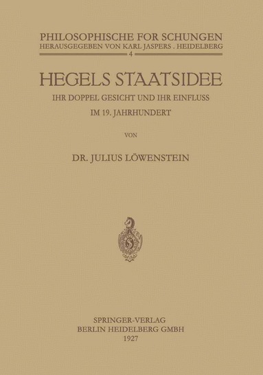 bokomslag Hegels Staatsidee