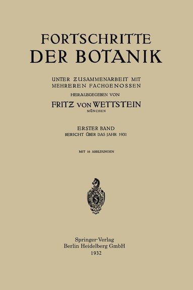 bokomslag Fortschritte der Botanik