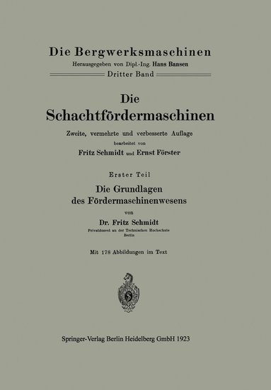 bokomslag Die Schachtfördermaschinen