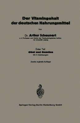 bokomslag Der Vitamingehalt der deutschen Nahrungsmittel