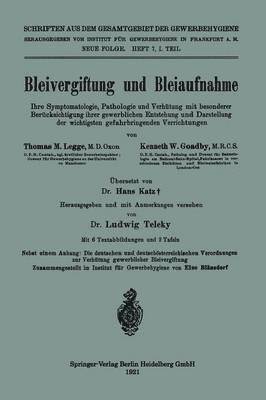 bokomslag Bleivergiftung und Bleiaufnahme