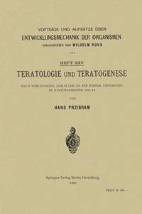 bokomslag Teratologie und Teratogenese