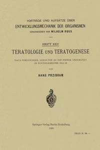 bokomslag Teratologie und Teratogenese