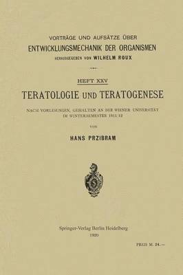 bokomslag Teratologie und Teratogenese