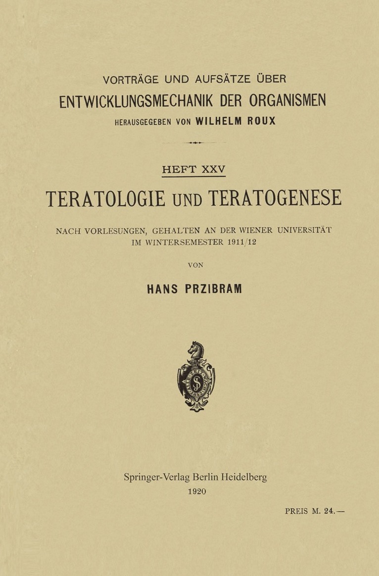 Teratologie und Teratogenese