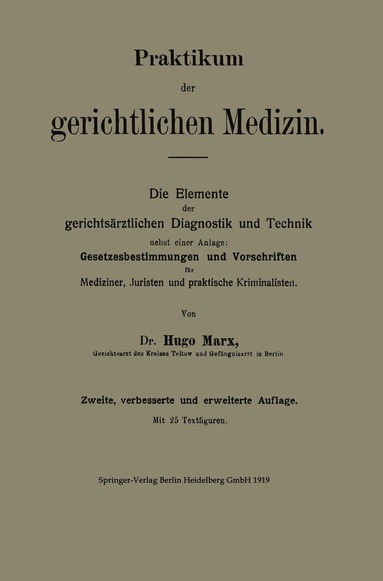 bokomslag Praktikum der gerichtlichen Medizin