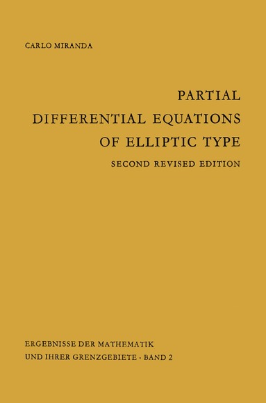 bokomslag Partial Differential Equations of Elliptic Type