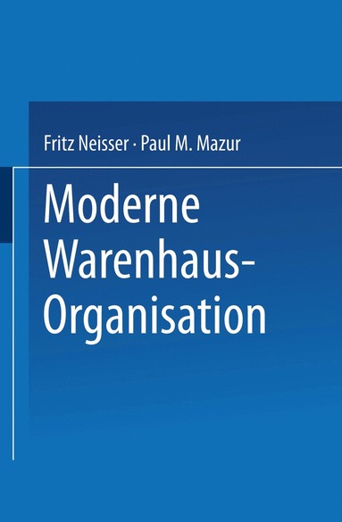 bokomslag Moderne Warenhaus-Organisation