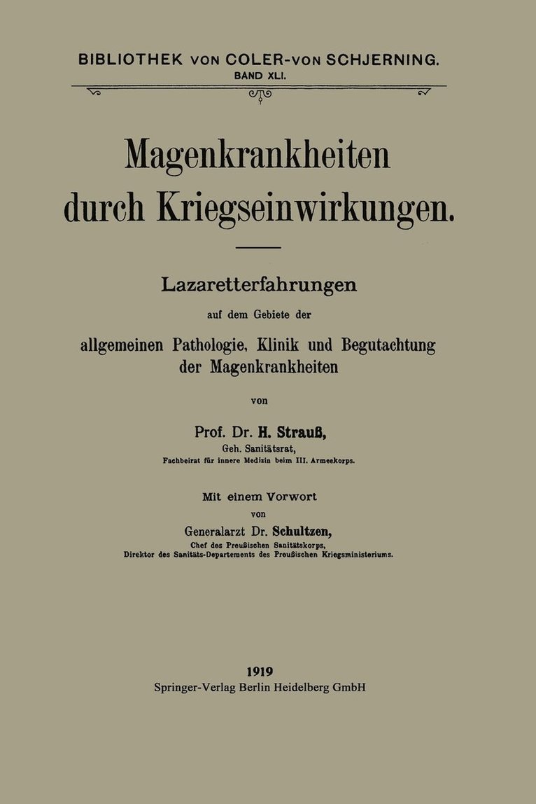 Magenkrankheiten durch Kriegseinwirkungen 1