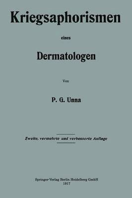 bokomslag Kriegsaphorismen eines Dermatologen