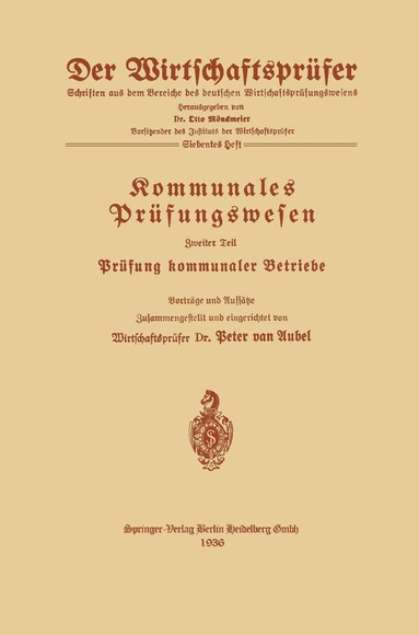 Peter van Aubel - Kommunales Prüfungswesen, Häftad