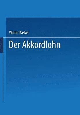 Der Akkordlohn 1