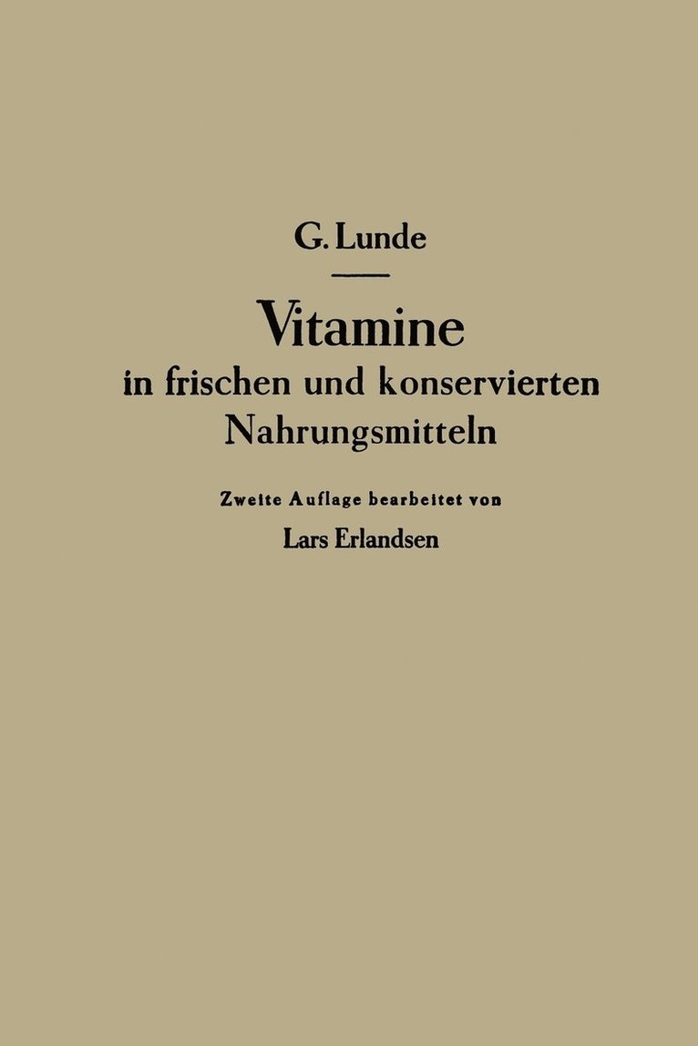 Vitamine in frischen und konservierten Nahrungsmitteln 1