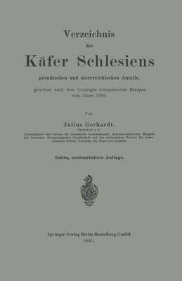 bokomslag Verzeichnis der Käfer Schlesiens