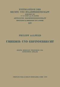 bokomslag Urheber- und Erfinderrecht