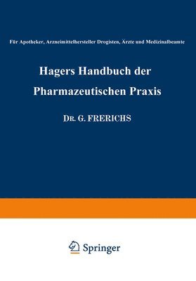 bokomslag Hagers Handbuch der Pharmazeutischen Praxis