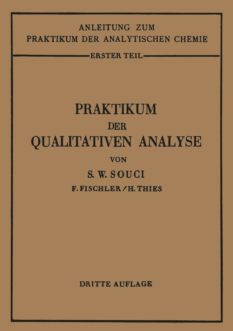 Praktikum der qualitativen Analyse 1