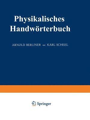 Physikalisches Handwrterbuch 1