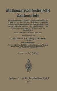 bokomslag Mathematisch-technische Zahlentafeln