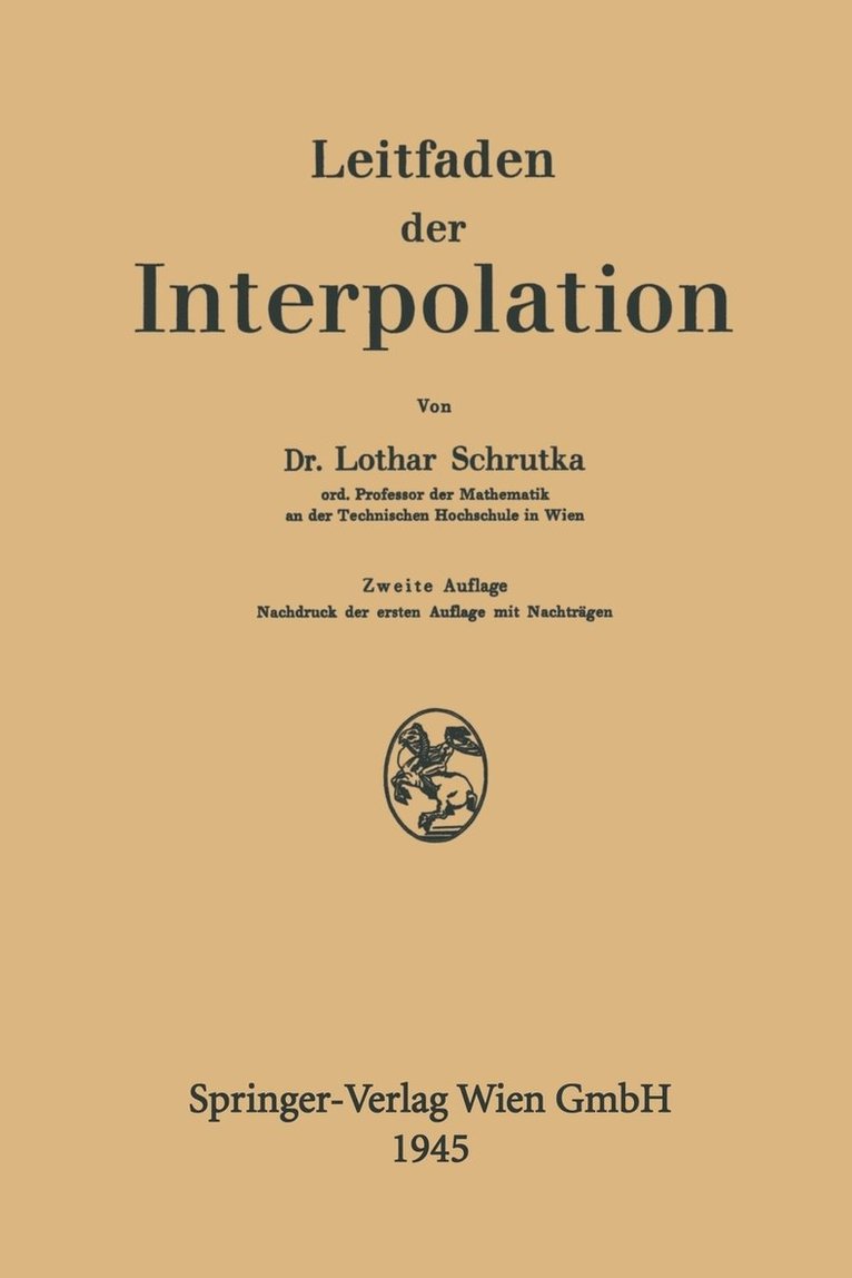 Leitfaden der Interpolation 1