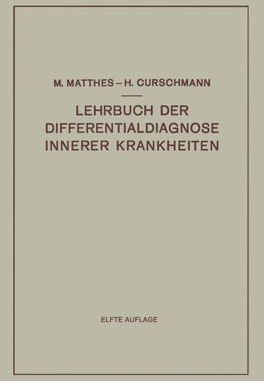 bokomslag Lehrbuch der Differentialdiagnose Innerer Krankheiten