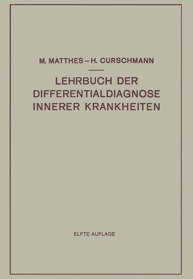 bokomslag Lehrbuch der Differentialdiagnose Innerer Krankheiten