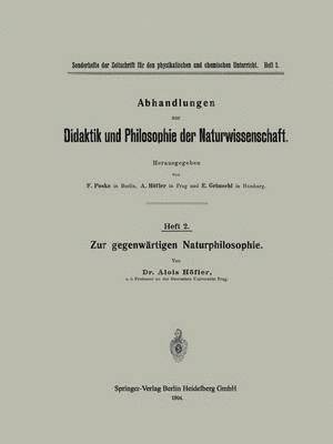 Zur gegenwärtigen Naturphilosophie