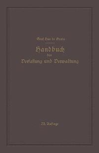 bokomslag Handbuch der Verfassung und Verwaltung in Preussen und dem Deutschen Reiche