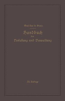 bokomslag Handbuch der Verfassung und Verwaltung in Preussen und dem Deutschen Reiche