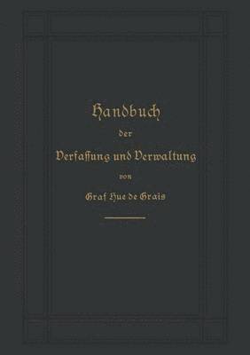 bokomslag Handbuch der Verfassung und Verwaltung in Preußen und dem Deutschen Reiche